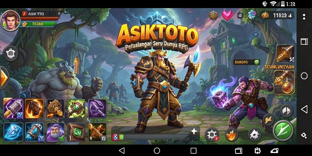 Tangkapan layar ASIKTOTO menampilkan aksi pertarungan mendebarkan dalam dunia RPG.