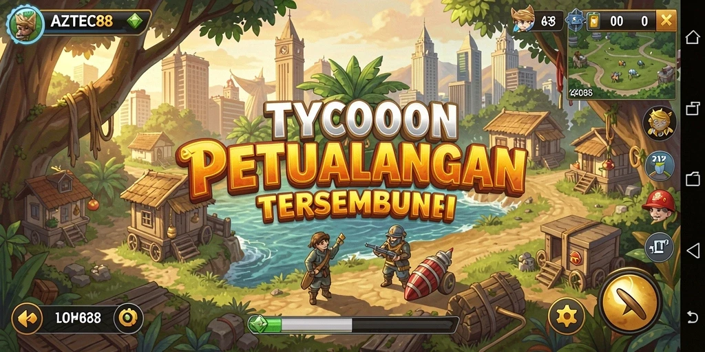 Tangkapan layar AZTEC88 menunjukkan pengalaman manajemen kerajaan yang mendebarkan.