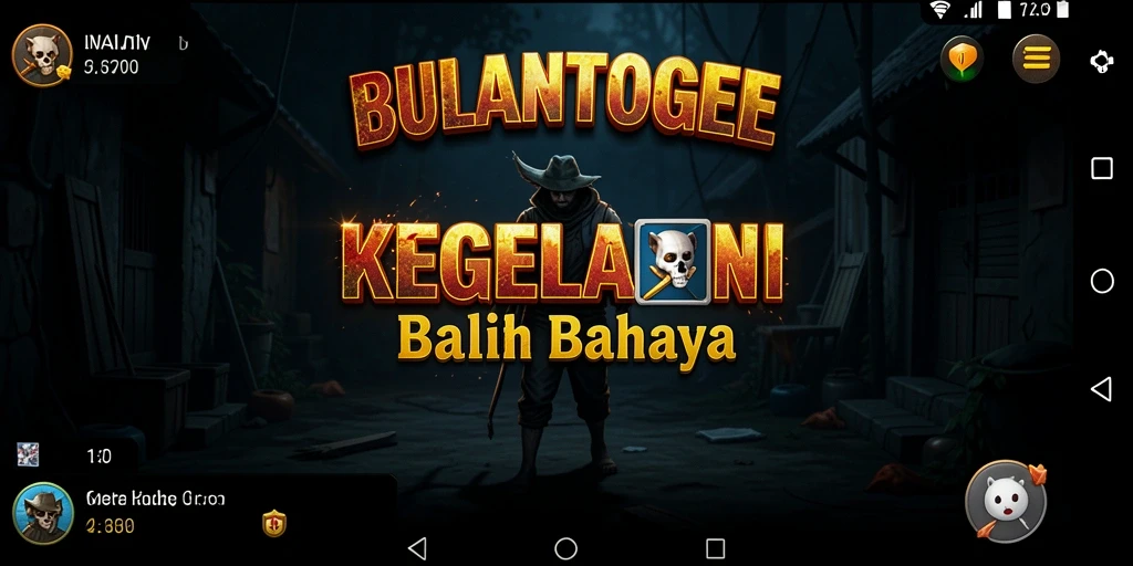 Tangkapan layar gameplay BULANTOGEL menampilkan suasana menakutkan dan mencekam.