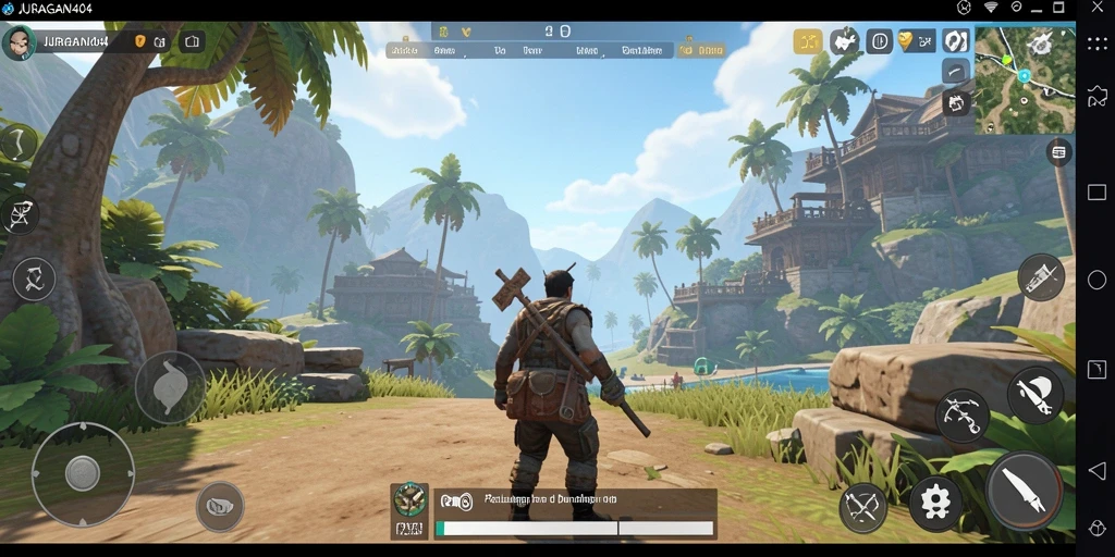 Tampilan gameplay JURAGAN404 yang menakjubkan di dunia terbuka.