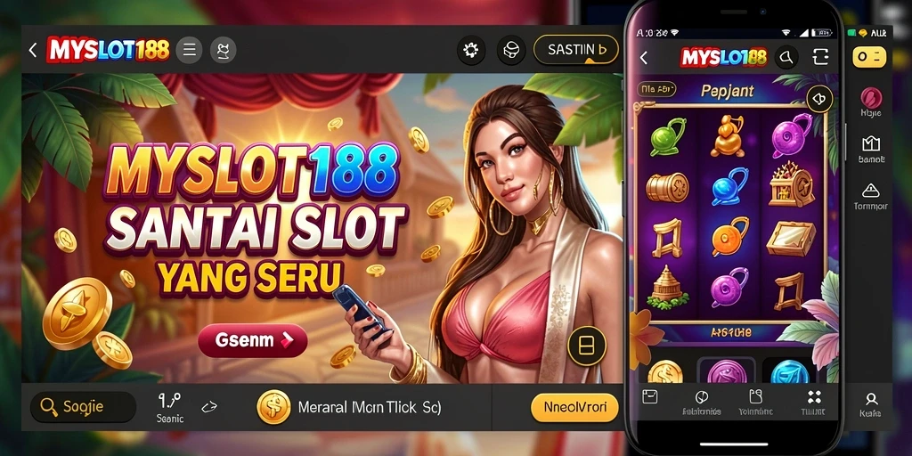Tampilan gameplay MYSLOT188 yang menarik dan penuh warna.
