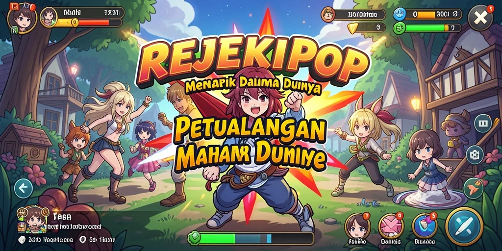 Gameplay seru REJEKIPOP dengan berbagai karakter anime.