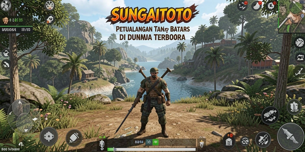 Tampilan gameplay yang penuh aksi dalam SUNGAITOTO