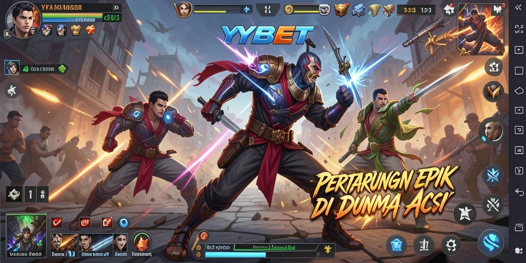 Tangkapan layar menampilkan aksi mendebarkan dalam YYBET.